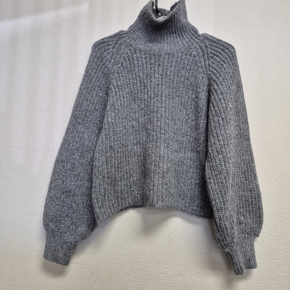 Anine Bing Heather Gray Turtleneck Sweater
